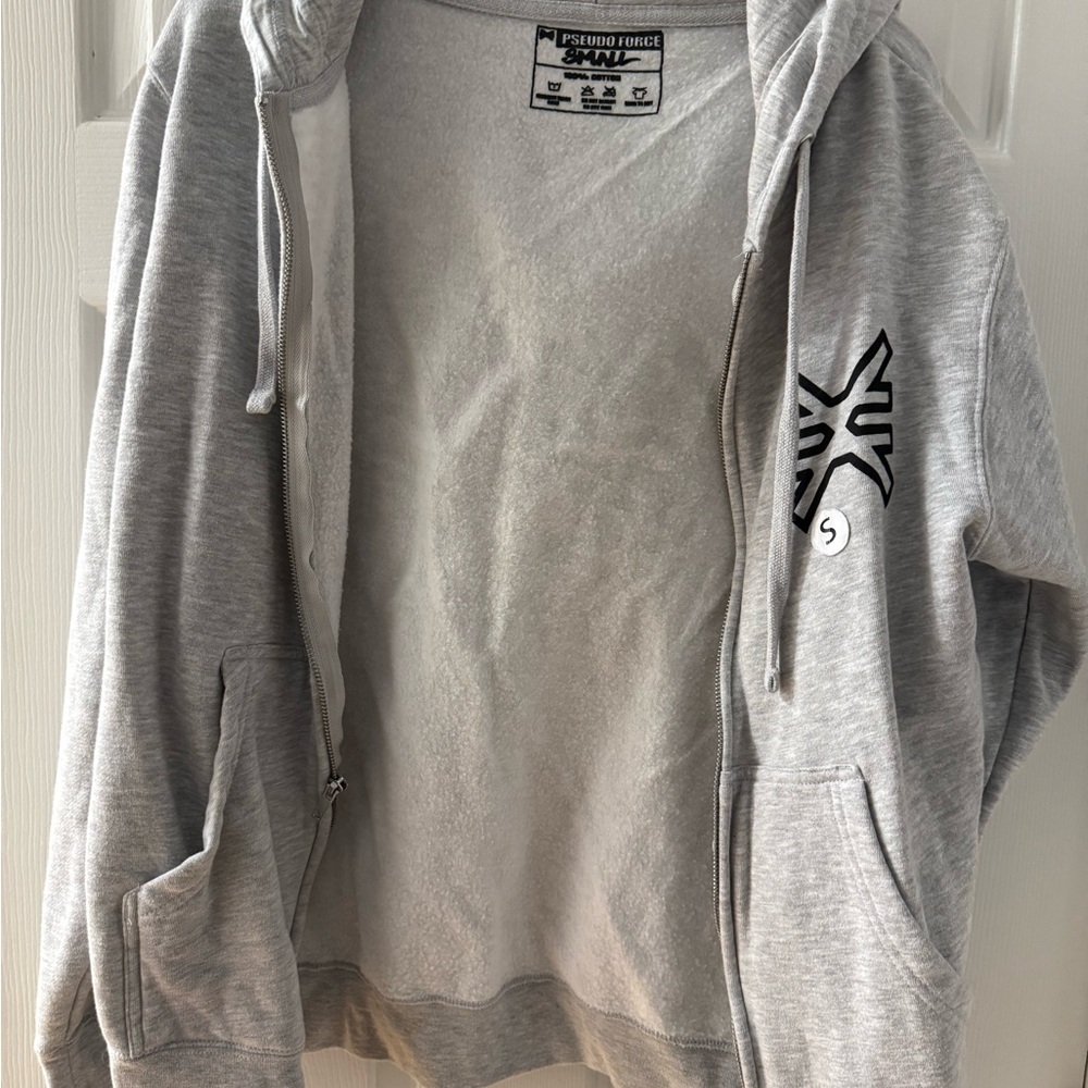 Gray Psuedo Force zip ups hoodies